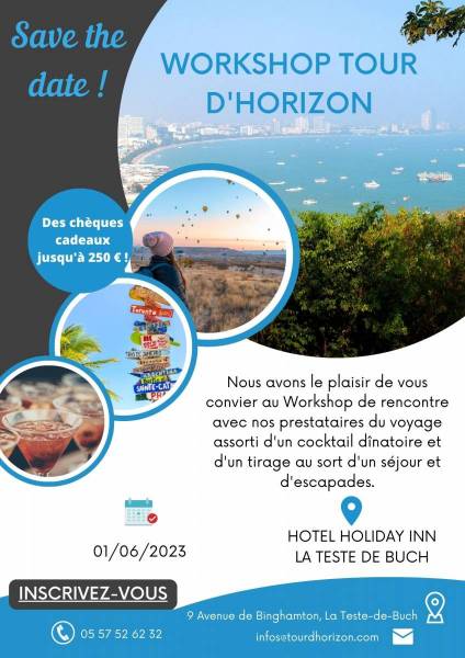 Workshop sur le Bassin d'Arcachon : découvrez les secrets de cette région emblématique avec l'agence de voyages TOUR D'HORIZON à La Teste de Buch !